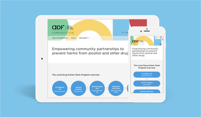 An image of the ADF website