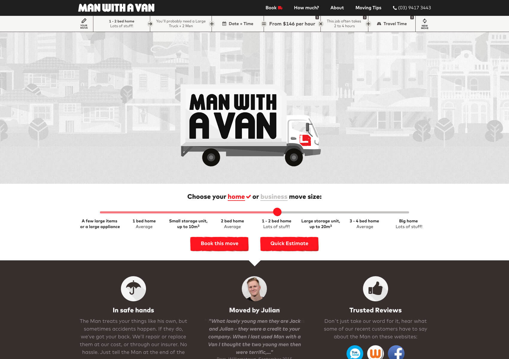 An image of the Man With A Van website